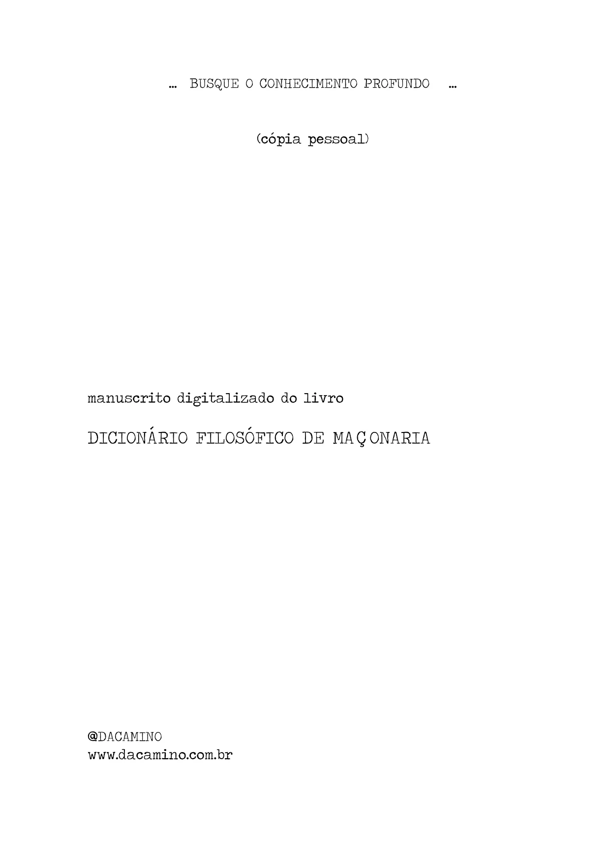 Dicionário Filosófico