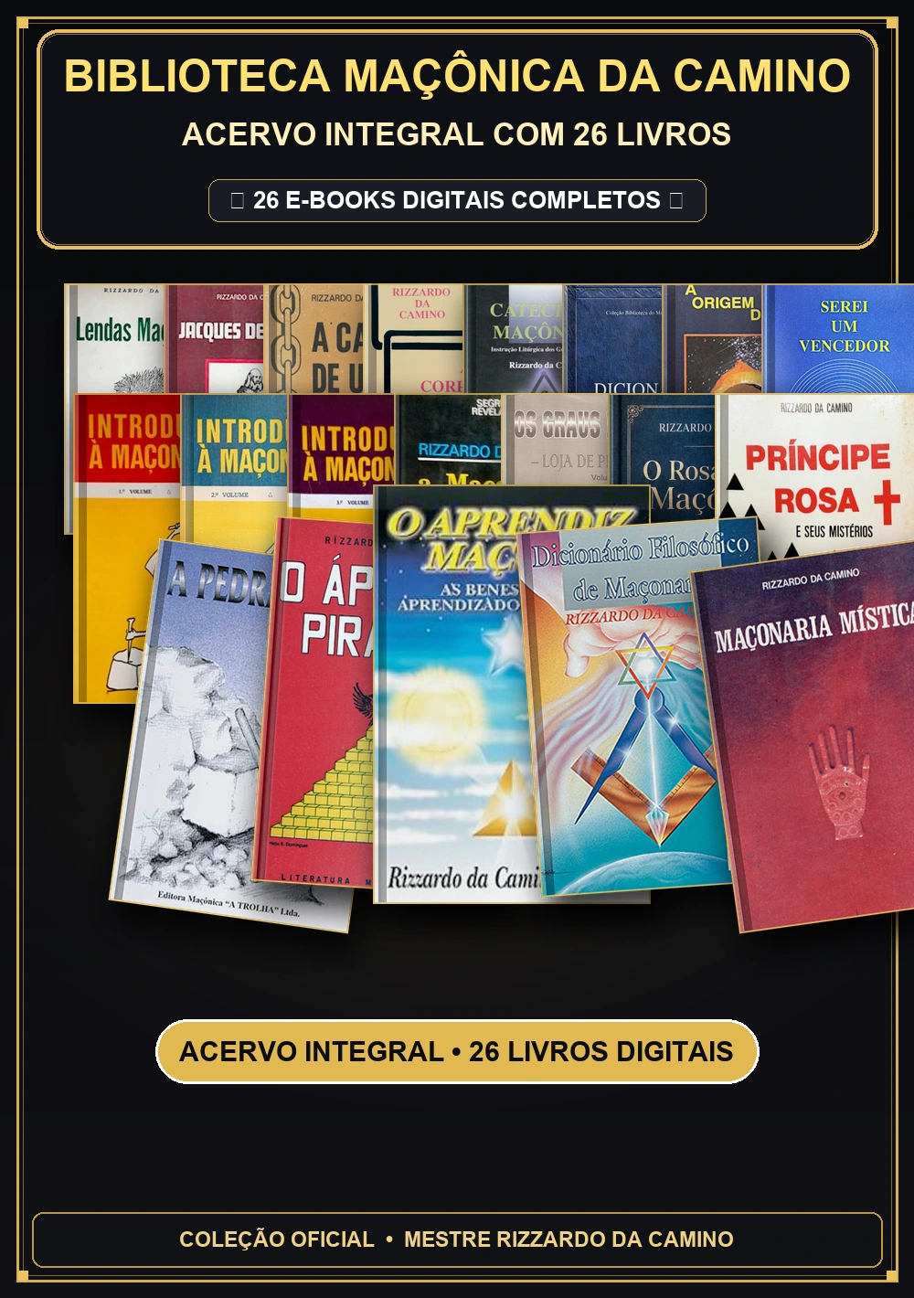 Combo 5 - Biblioteca Maçônica Da Camino (26 Livros)